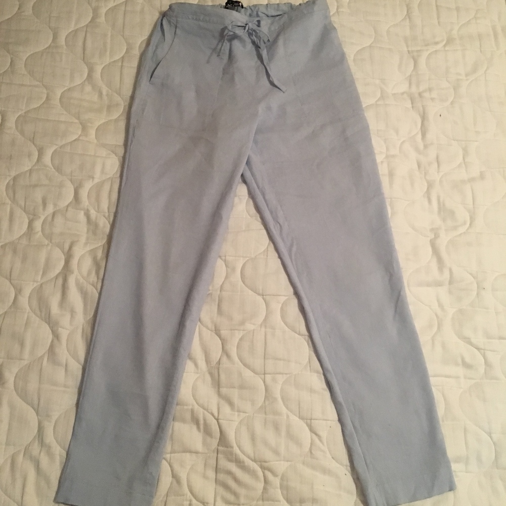 Blue Pants 🔷Theory- Sidonia T. Linen Crop Pants